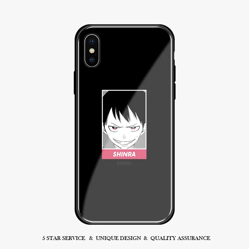 Мягкий силиконовый стеклянный чехол для телефона Shinra Kusakabe Fire Force iPhone 6 6S 7 8 Plus X Xr Xs