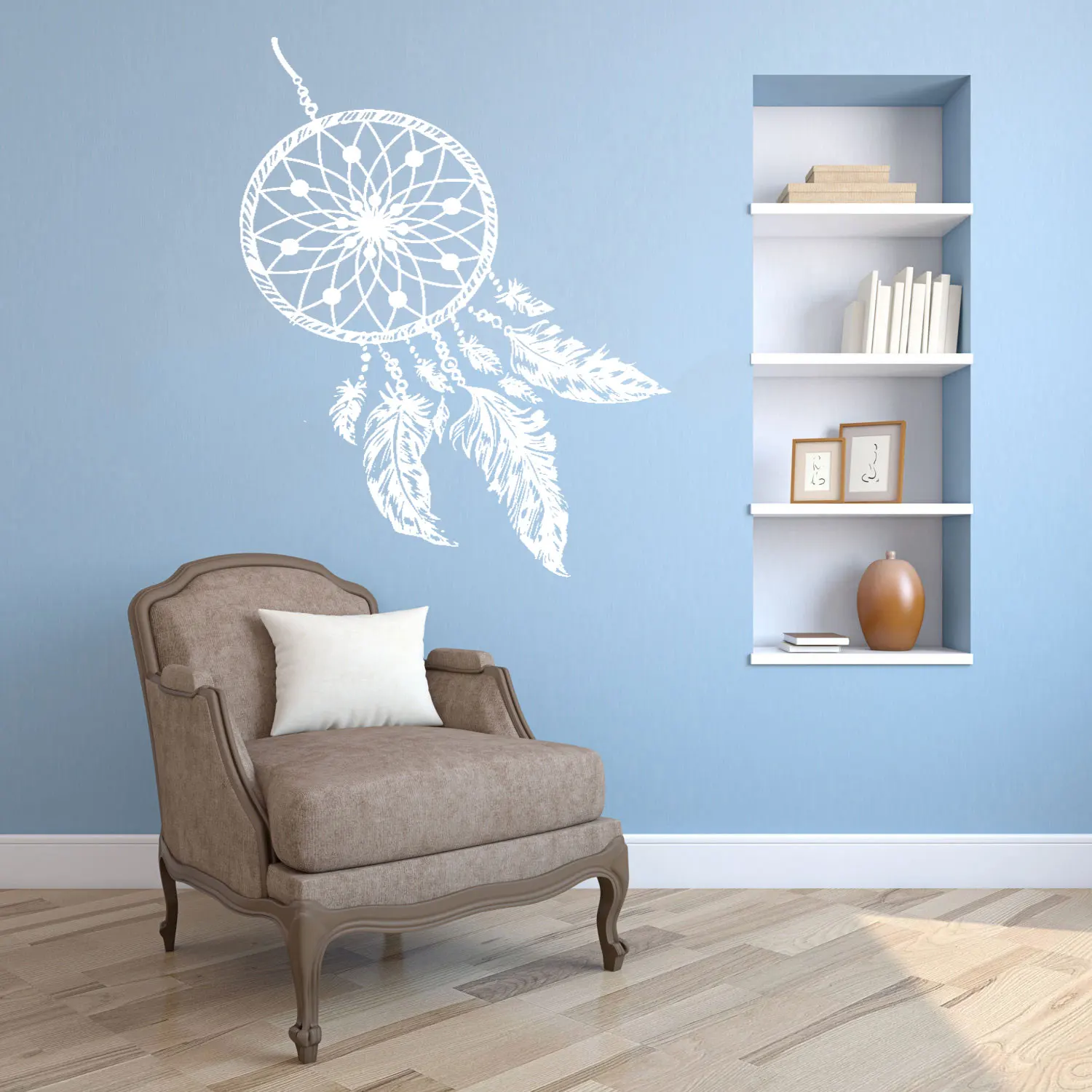 

Dreamcatcher Wall Sticker Vinyl Removable Decals Creative Beautiful Flower Sticker For Bedroom Living Room House Decor DW12793