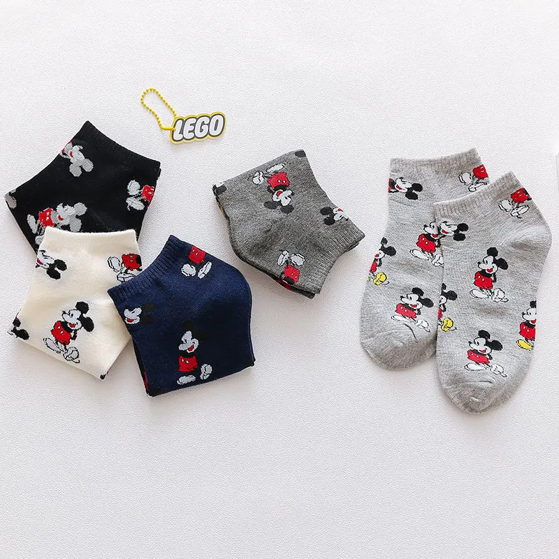 Disney носки для женщин с Микки Маусом в Корейском стиле Стиль мультфильм колледж