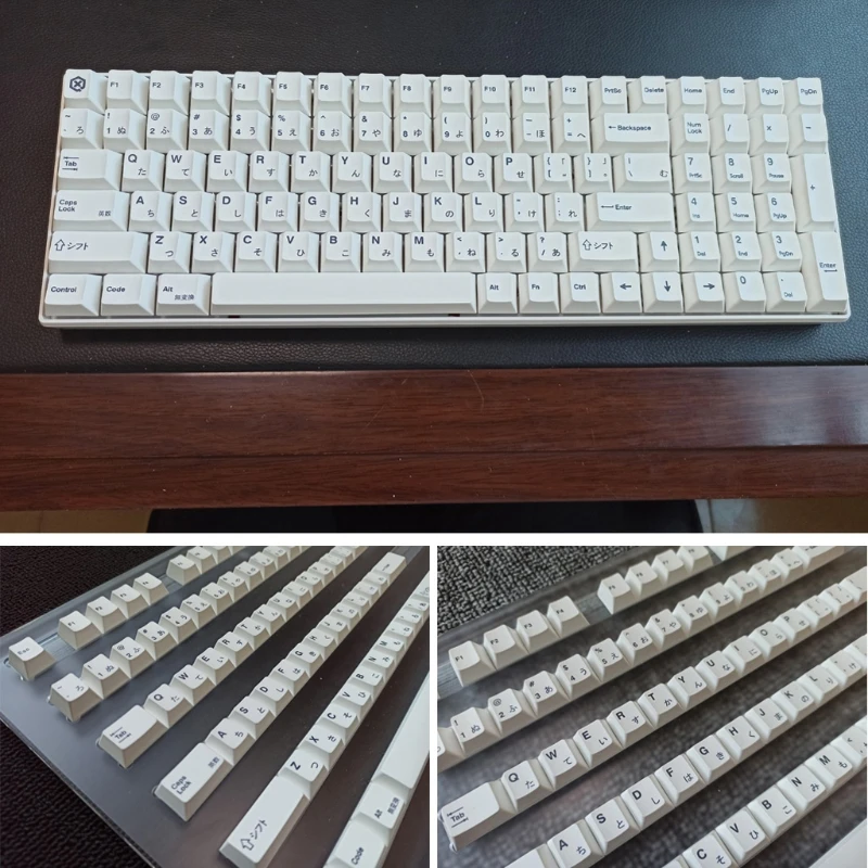

PBT 135 Keys Cherry Profile DYE-Sub Japanese Keycap Minimalist White Theme Minimalist Style for Mechanical Keyboard Cap