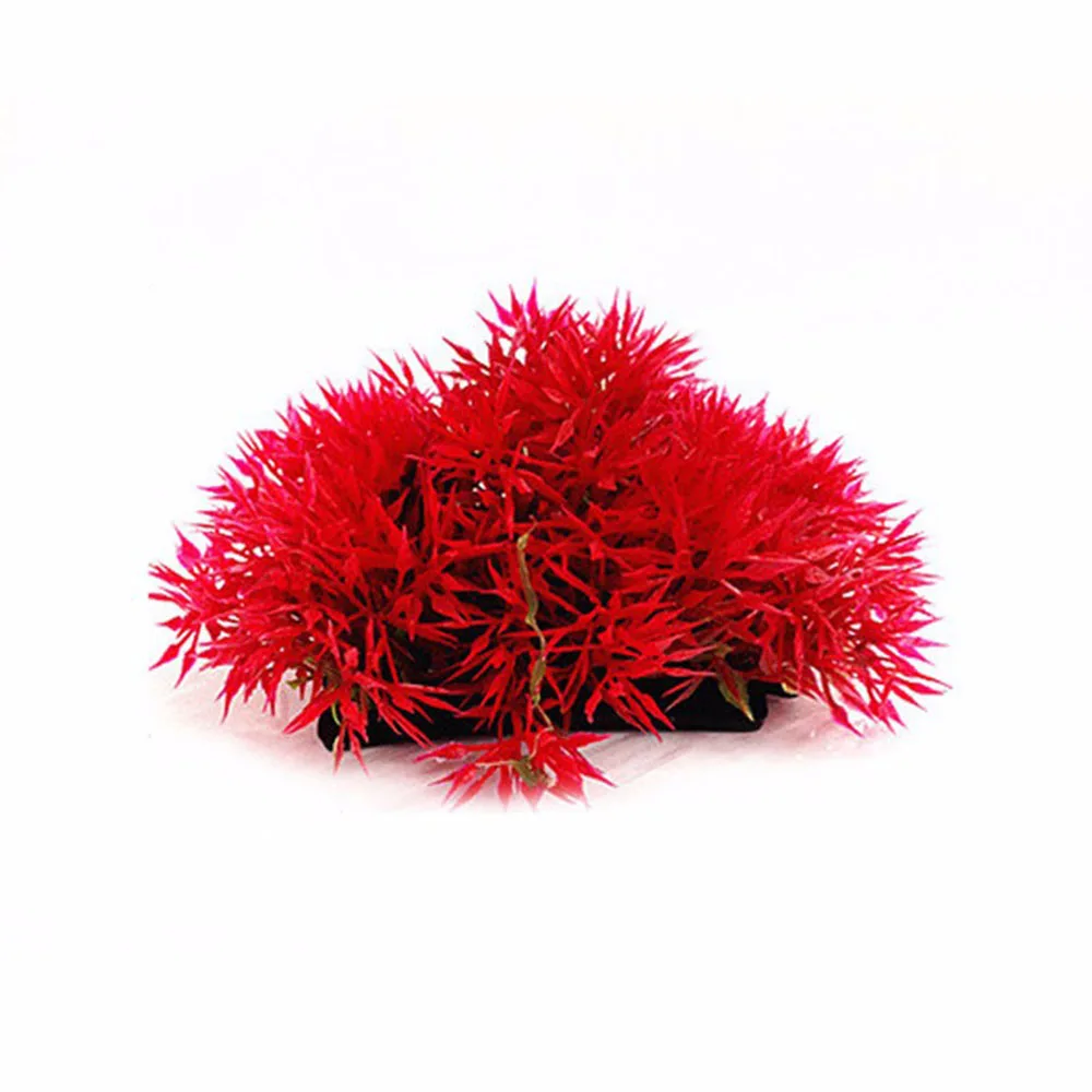 Red 1 шт. водяные сорняки, орнамент, подводный аквариум для аквариума, декор для обитания растений, Ландшафтные украшения, искусственная трава для аквариума, Декор - Цвет: Red