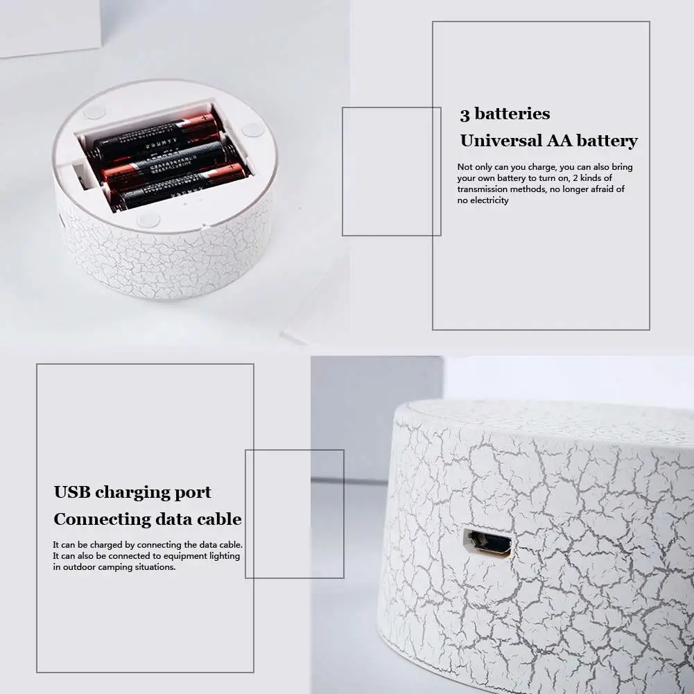 Ночник с узором в виде трещин держатель для домашней лампы романтическая