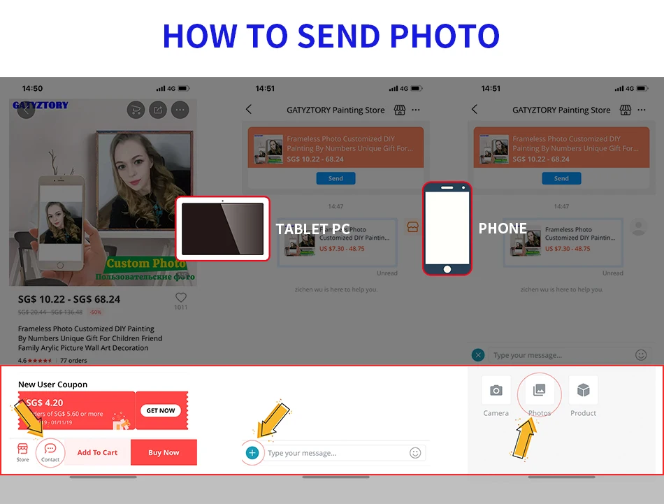 Бескаркасные фото на заказ DIY живопись по номерам уникальный подарок для детей друг семья ариловая картина стены Искусство украшения подарок