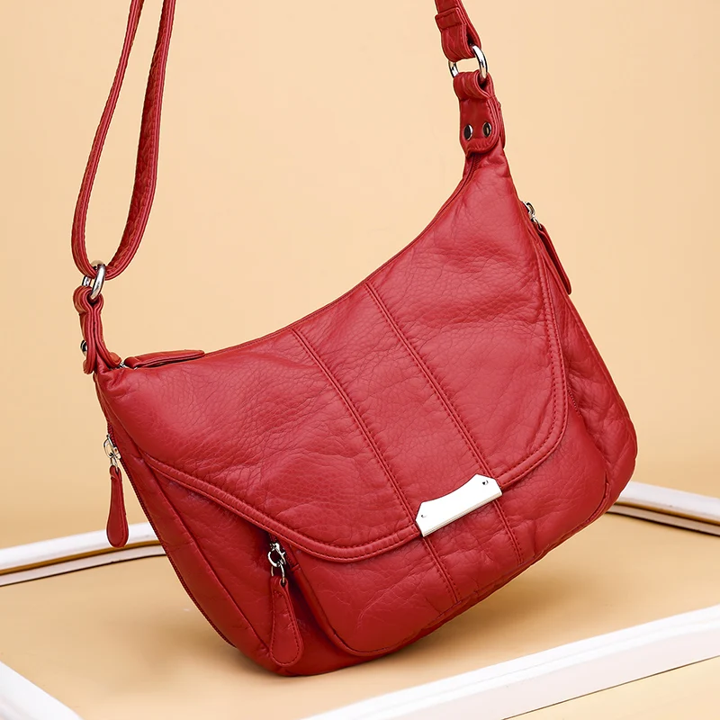 Новинка 2020 женские кожаные сумки мягкая Большая вместительная Повседневная