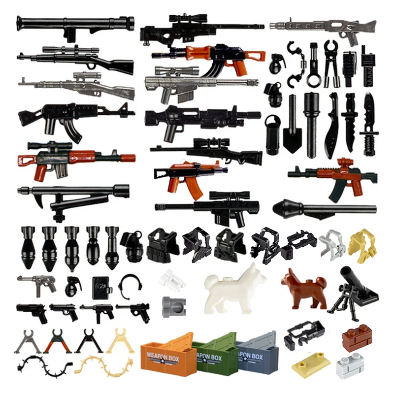 100 шт. военный городской спецназ полицейское оружие обойма армейские солдаты WW2