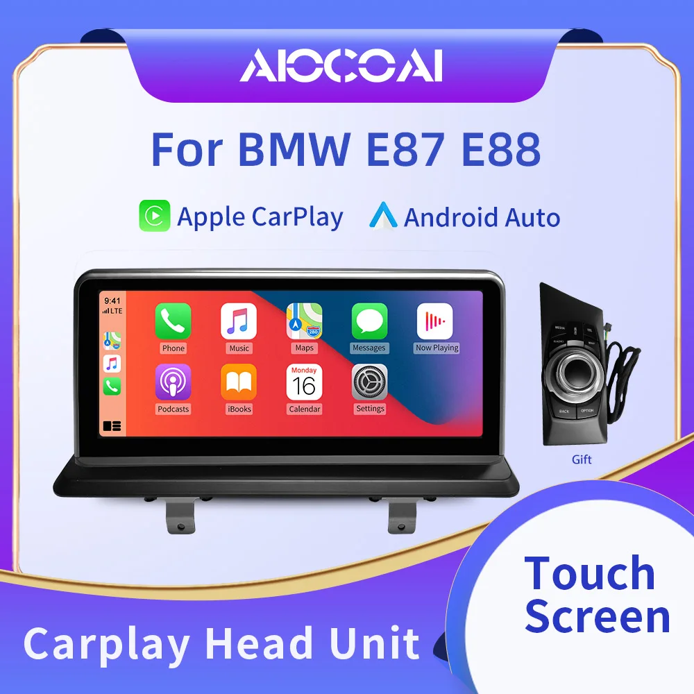 Автомобильный мультимедийный блок Apple CarPlay 10 25 дюйма Android для BMW Серия 1 E87 E88 E81 E82