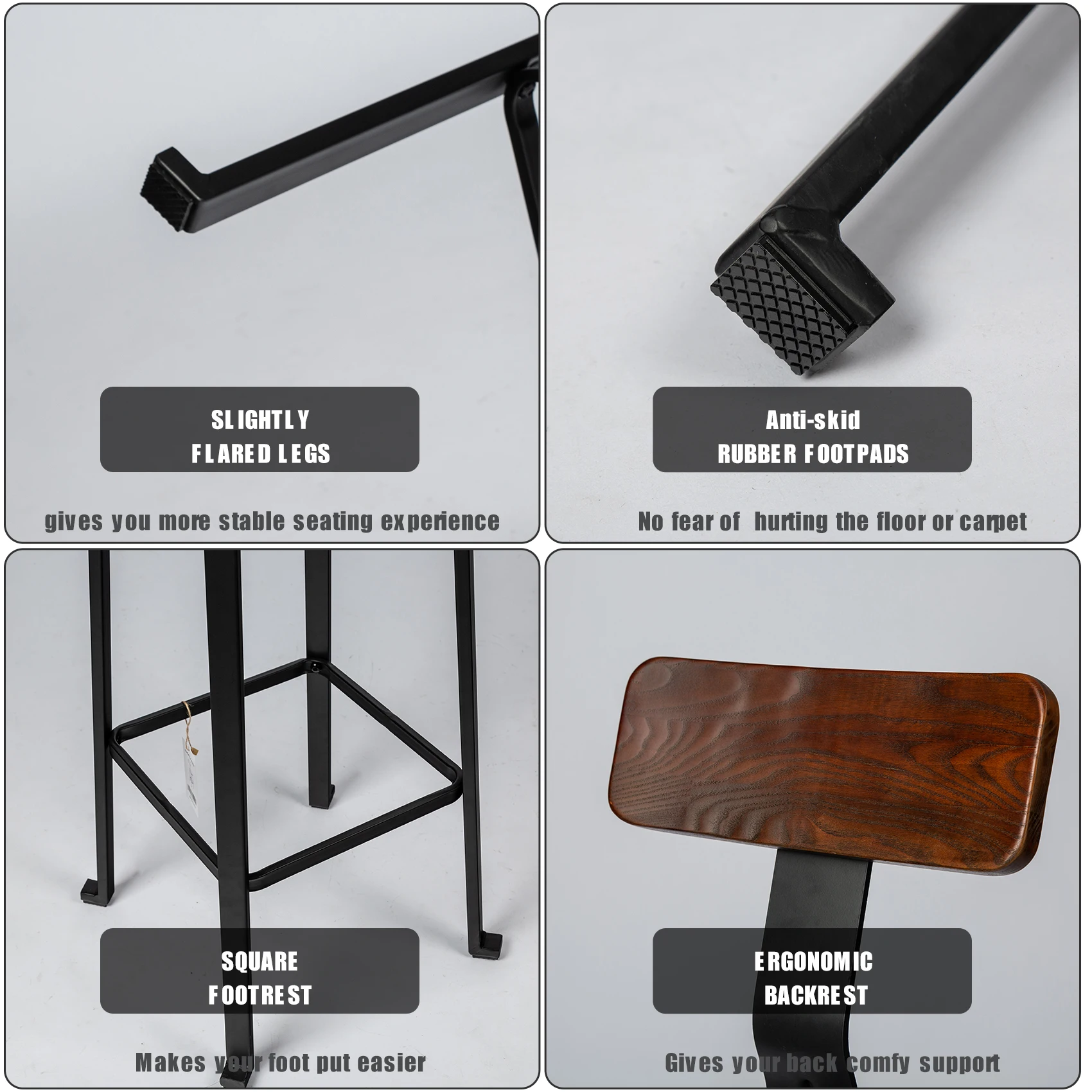 Барные стулья высотой со стойкой 2 шт. промышленный поворотный барный стул