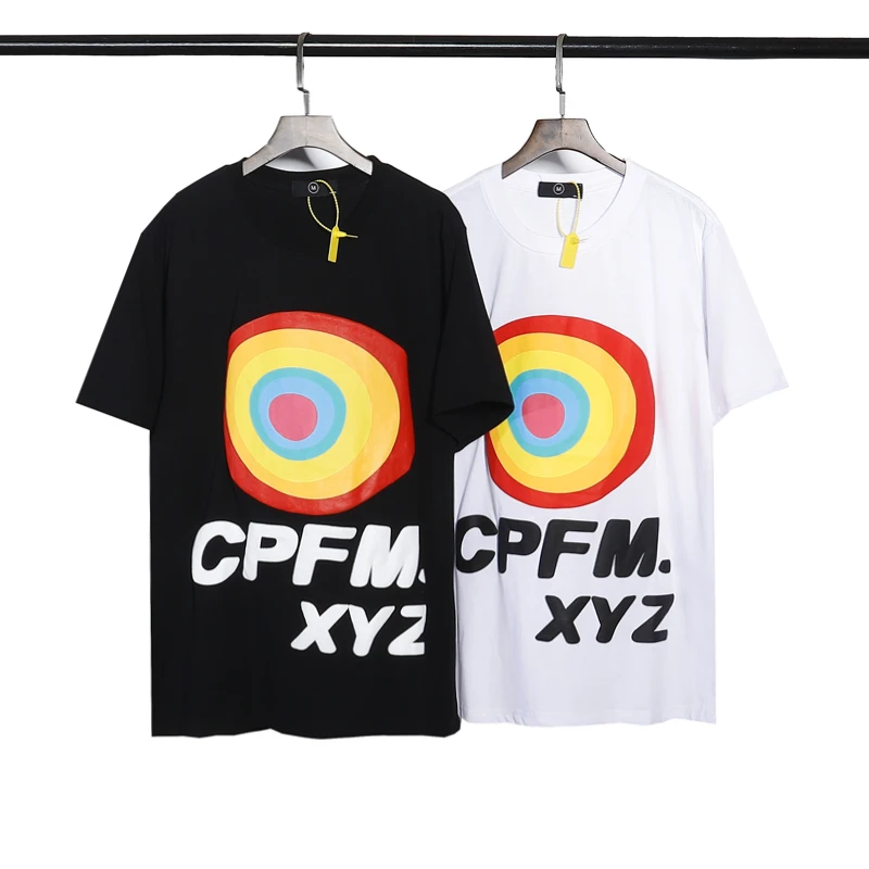 21SS Kanye CPFM.XYZ трехдисковая Мужская футболка из пенопласта с короткими рукавами для