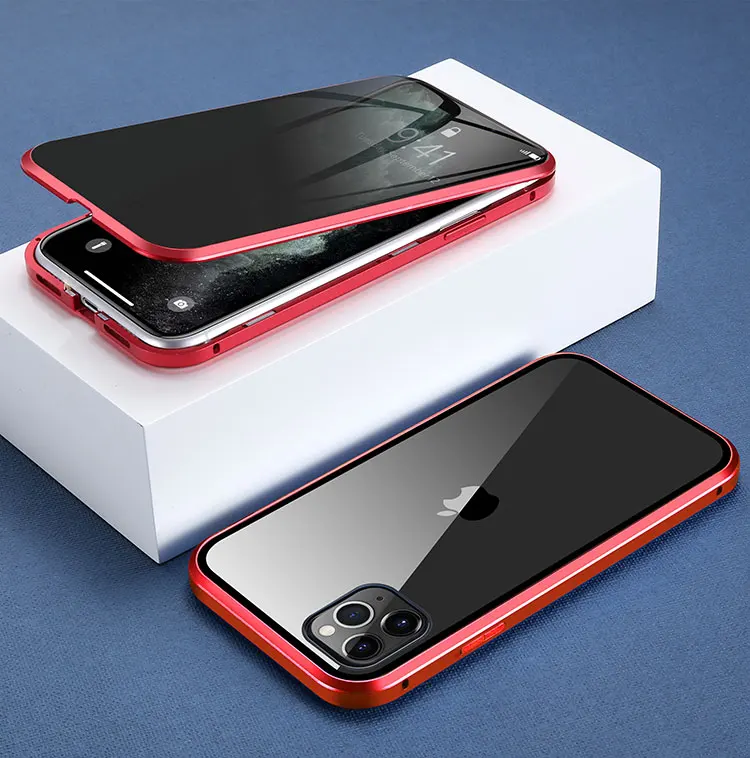 Чехол KISS, магнитный стеклянный чехол для iPhone 11, XR, XS, чехол, Анти-шпион, 360, защитный чехол на магните для iPhone 11 Pro, 6 S, 7, 8, чехол