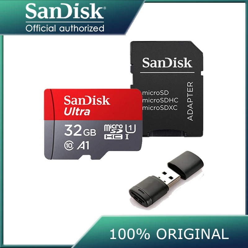 Двойной Флеш накопитель SanDisk Micro SD карта памяти 16 Гб оперативной 32 встроенной 64 ГБ