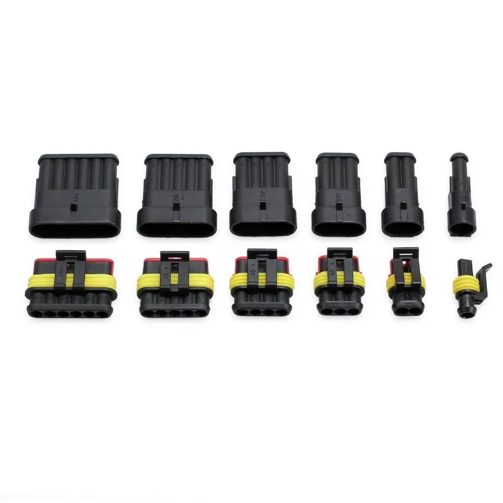 Proster for 1 2 3 4 5 6 Pin автомобильные мотоциклы Водонепроницаемые электрические клеммные ПРОВОДА ОБЖИМНЫЕ ЩИПЦЫ для соединений набор инструментов+ предохранители MA867