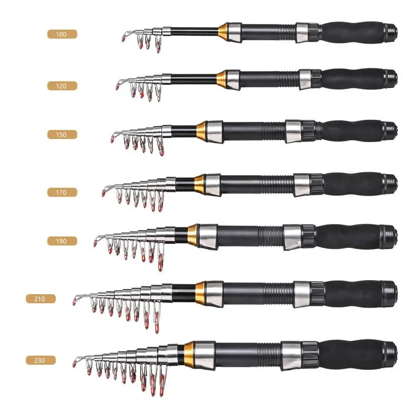 

Professional Fishing Rod Carbon Fiber 1.0-2.3M Sea River Fishing Ultralight Telescopic Spinning Ring Rod Fishing Stick