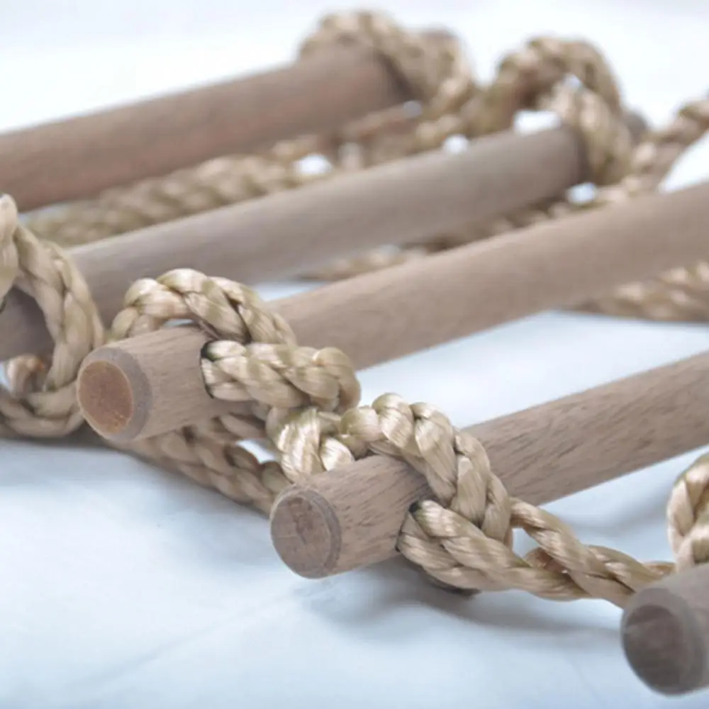 

40%HOTGarden Sport Swing Fitness Sturdy Rope Wood Ladder Climbing Game Toy for Kids