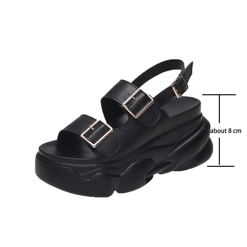 

Summer New Women Flip Flop Sandals Platform Wedges Woman Fashion Buckle Comfy Casual Sports Shoes 2021 Female Popular Brand