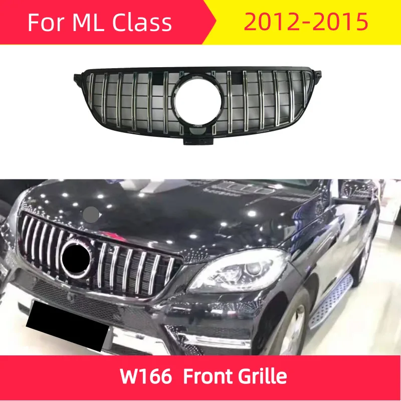 GT Передняя решетка для mercedes W166 2012-2015 мл класс ML300 ML320 ML350 ML400 ML450 ABS передняя