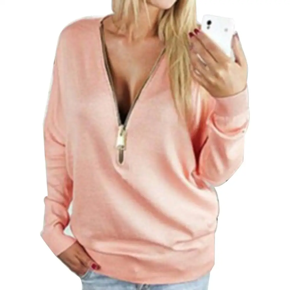 Модная Женская весенне осенняя футболка повседневный однотонный хлопковый