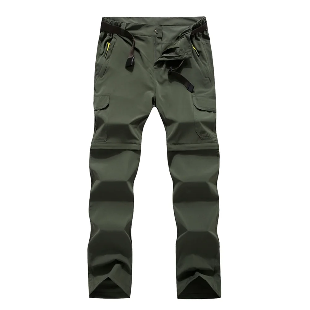 Army Green Female Водонепроницаемые съемные брюки-трансформер для летних походов, прогулок, скалолазания, быстросохнущие брюки унисекс для рыбалки, регулируемые на молнии - Цвет: Army Green Female