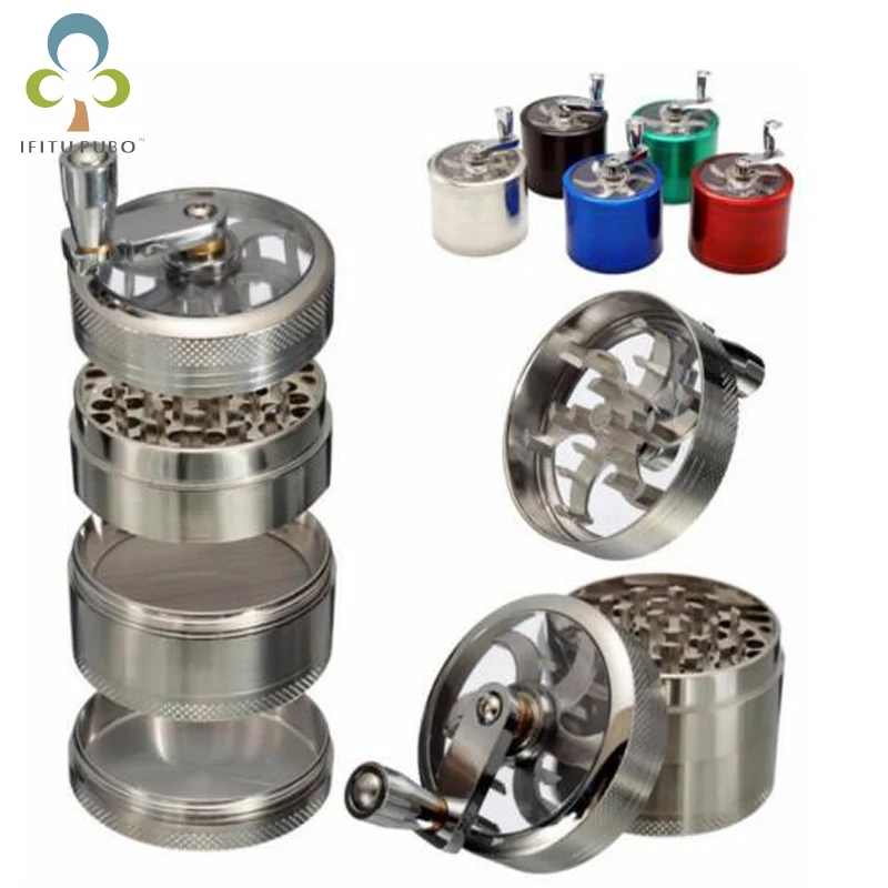 4 х слойная алюминиевая дробилка для трав табака специй травы дым ручная мельница