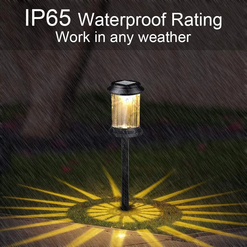 

Solar Lights Outdoor for Garden Walkway-6Pack Outdoor Solar Lights Waterproof for Pathway,Solar Pathway Lights Yard