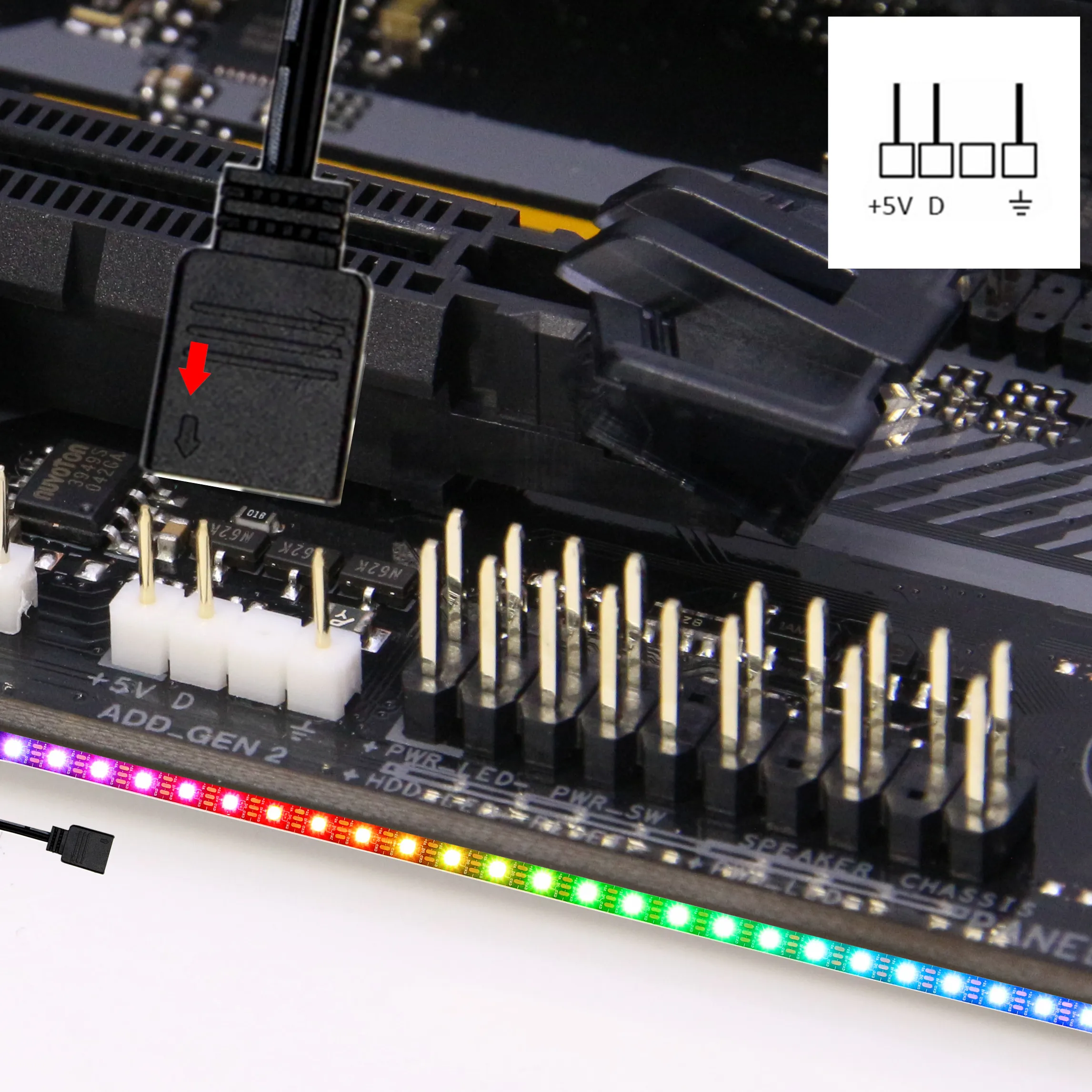 Светодиодная лента WS2812b с RGB-подсветкой симфонический контроллер для ПК чехол