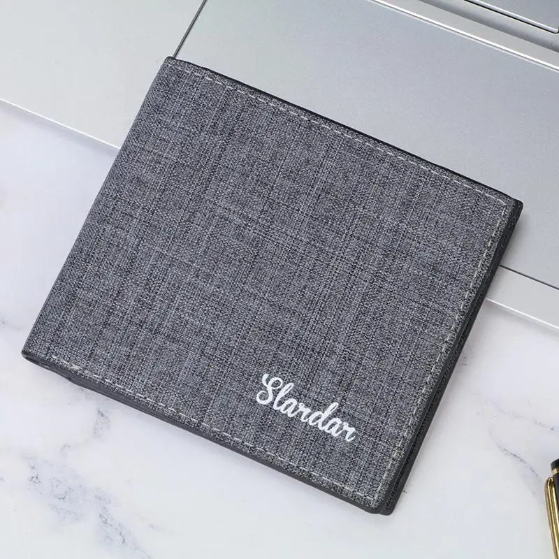 Gray short Walet, мужской тонкий кошелек forever young, Длинный кошелек для мужчин, billeteras para hombre, новинка, короткий карманный мини вертикальный кошелек для мужчин - Цвет: Gray short
