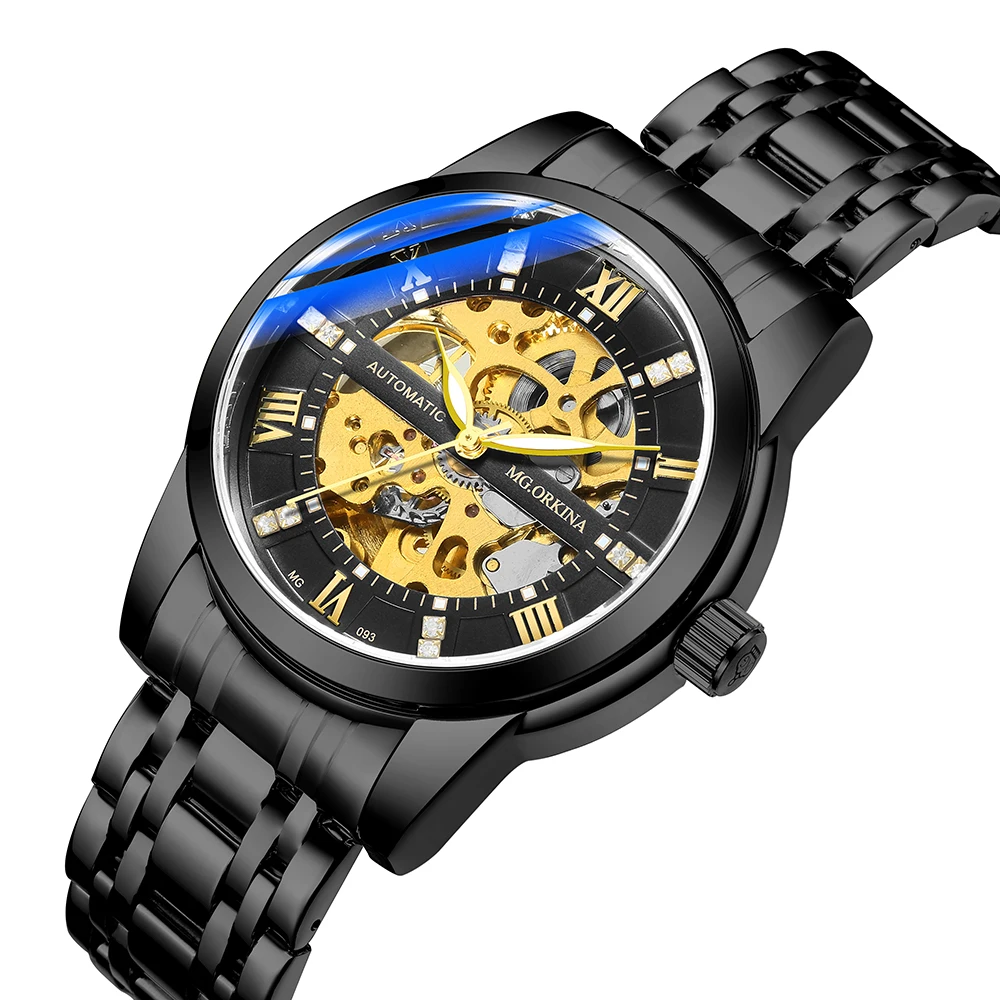 Часы скелетоны Мужские механические из нержавеющей стали|Мужские часы| |