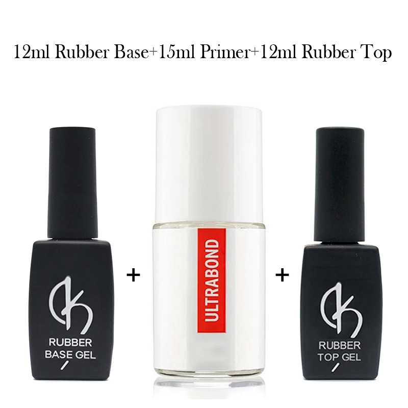 Отмачиваемый 15 мл Праймер для ногтей резиновое базовое и верхнее покрытие набор