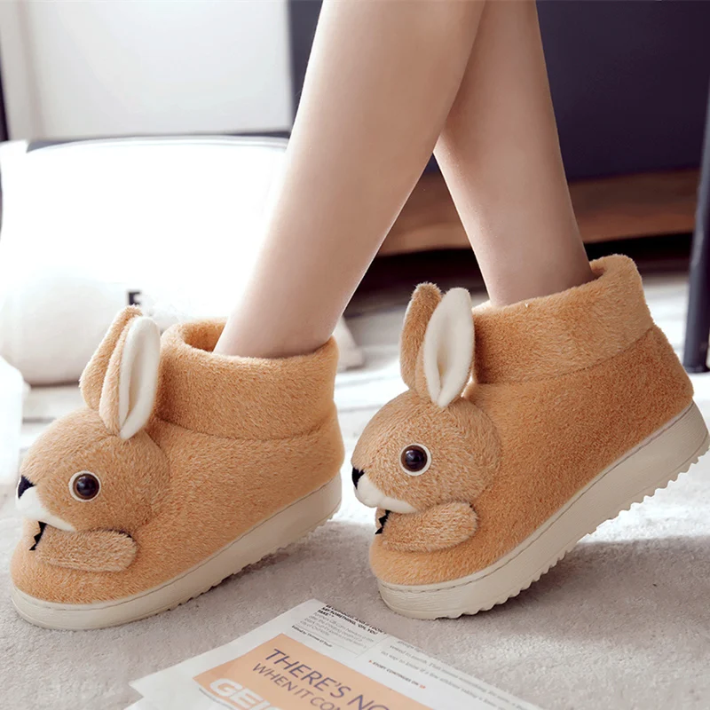 

Winter Slippers Women Cartoon rabbit Shoes Lovely Indoor Slippers Home Shoes Plush Warm Slippers Women Shoes Chaussures de femme