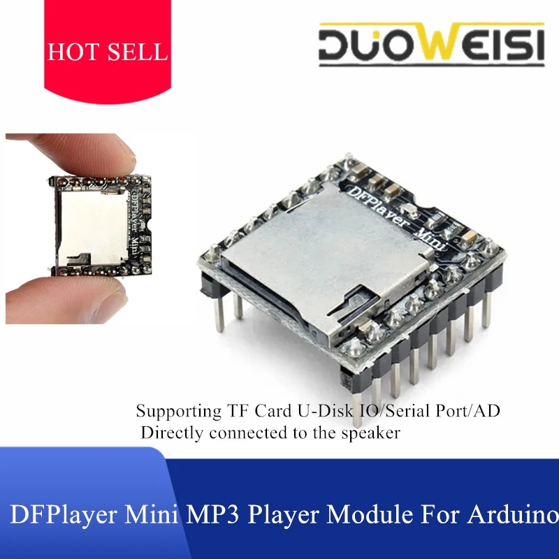 Лидер продаж DFPlayer мини mp3 плеер модуль для Arduino черный|Детали и аксессуары