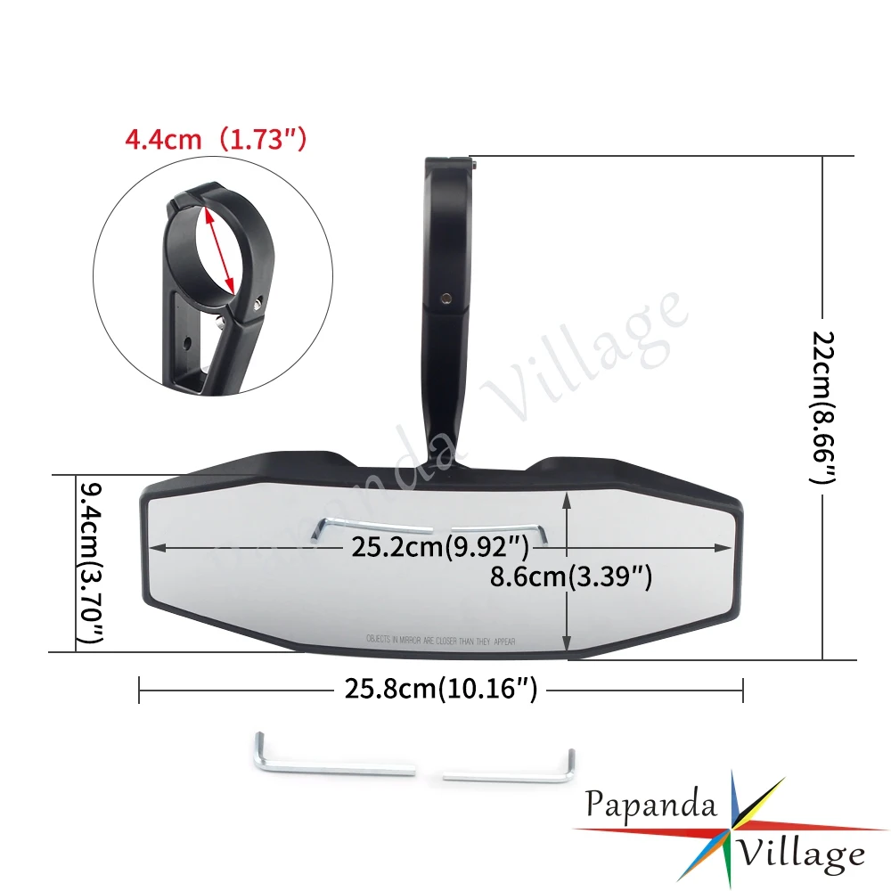 Зеркало заднего вида UTV широкоугольное с зажимом 1 75 дюйма для Polaris RZR 800 900 1000 xp Yamaha