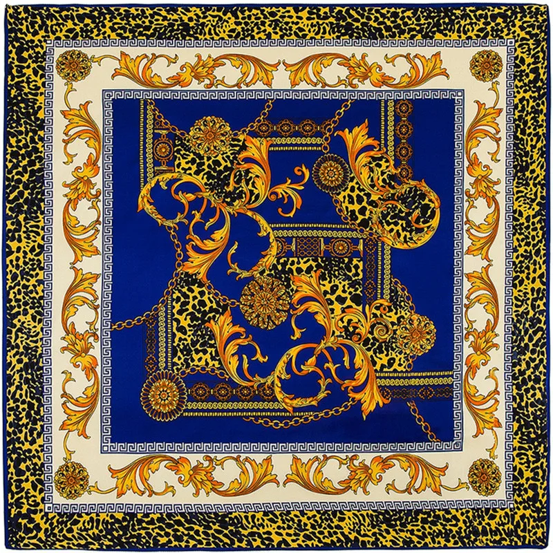 100*100 см Модный Роскошный брендовый женский шелковый шарф шали большие Bufandas