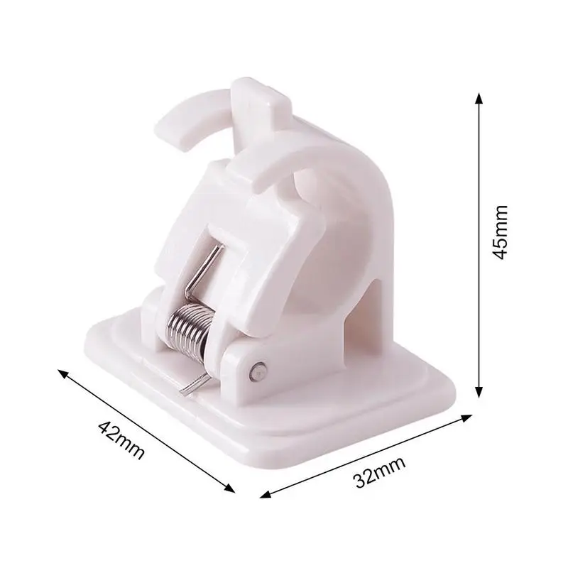 

Two sets of towel rack fixing clip, open button design, hanging rod end mounted with rod to hang towel curtain