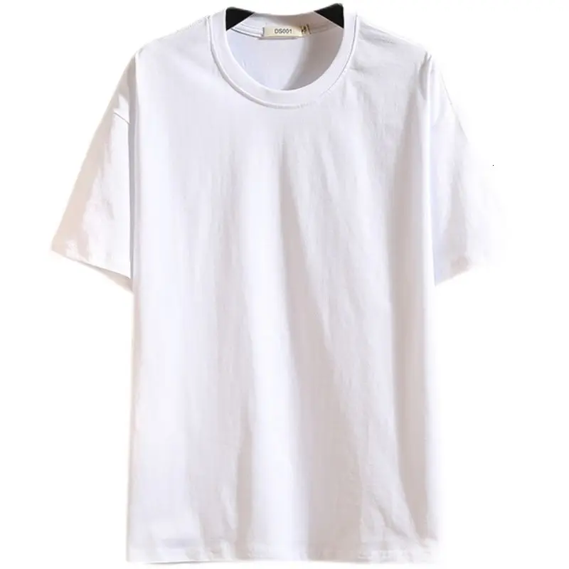

Summer Solid Color Cotton T-shirt Men Korean Fashion Loose Casual T-shirt Men Harajuku Streetwear Short-sleeved T-shirt Men