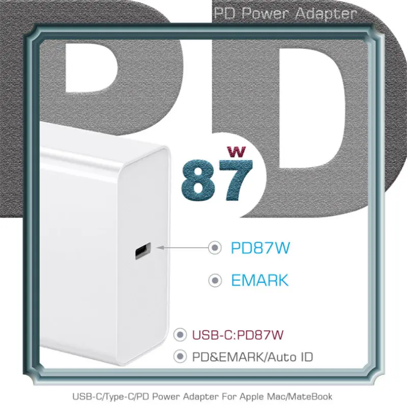 Устройство для быстрой зарядки URVNS 87 Вт USB C PD 3 0 адаптер питания ноутбука Macbook Air Pro
