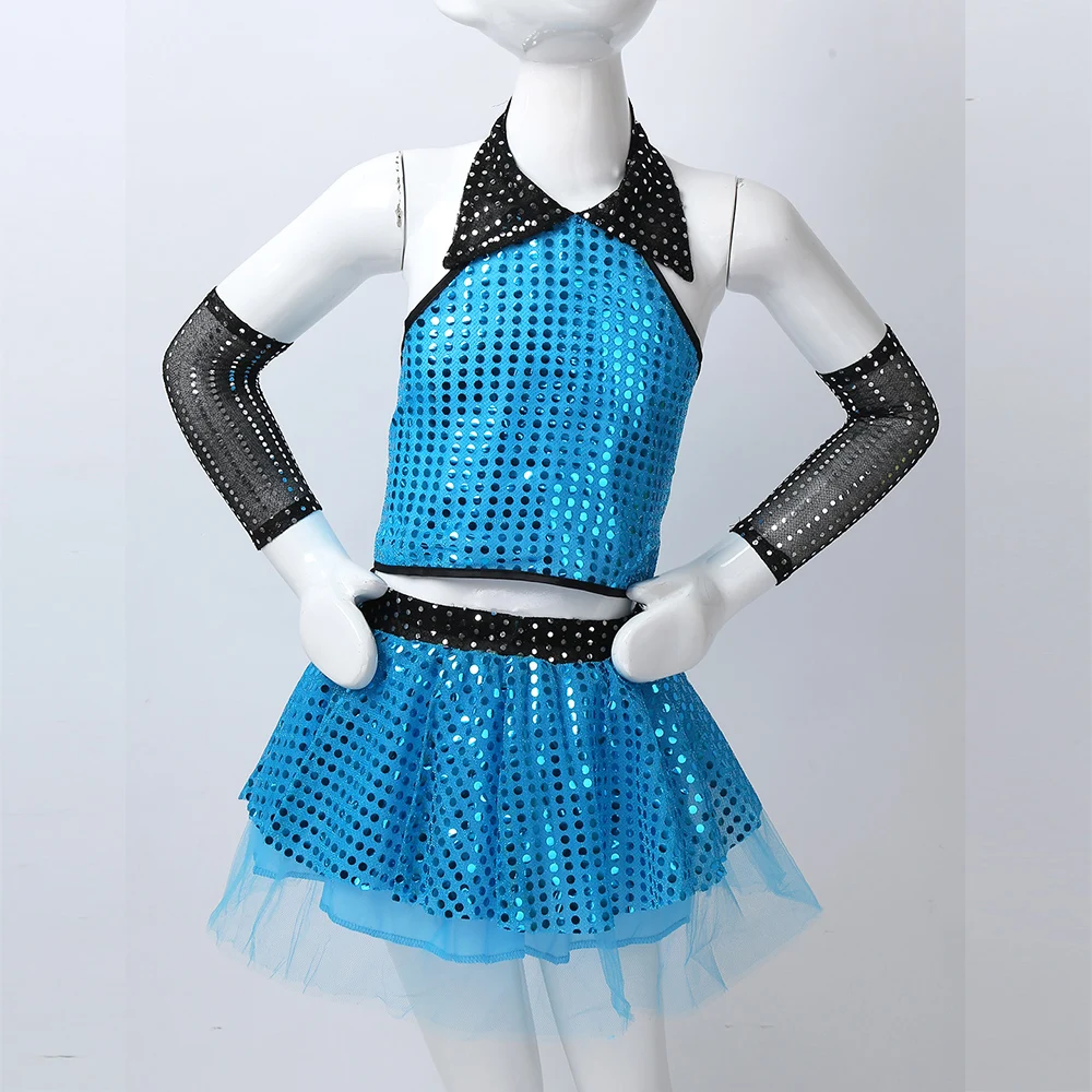 Детский джазовый вальс для девочек современный танцевальный костюм наряд