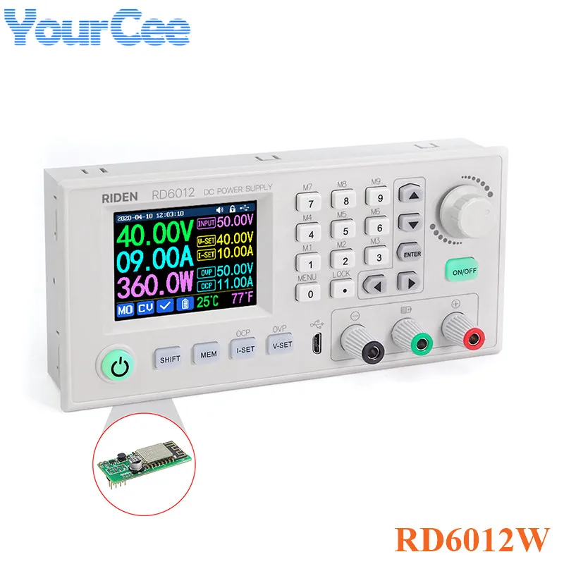 RD6012 RD6012W USB WiFi DC to Напряжение Ток понижающий источник питания Регулируемый