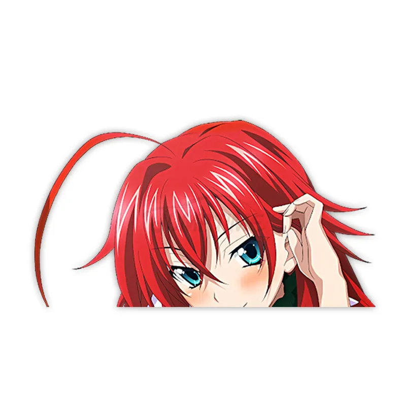 

13cm*13cm Funny Please Rias Gremory 278 Girl Car Sticker Rearview Mirror Car Styling Accessories Vinyl Motorcycle Decal PVC