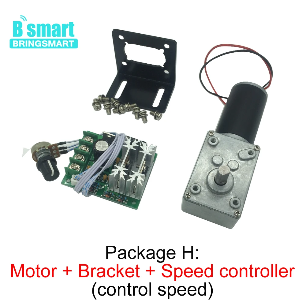 BringSmart A58SW31ZY 12V 27 об/мин червячный мотор-редуктор 60kg. См высокий крутящий момент D вал 12 вольтового источника электропитания постоянного тока с поворотным столом двери с встроенной функцией спуска затвора
