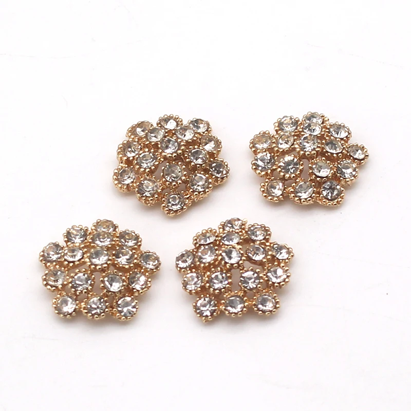 

10pcs 18mm New Metal Buttons, Rhinestones, Pearls, Round Buttons, Hand-sewn Clothes Buttons, Apparel Products