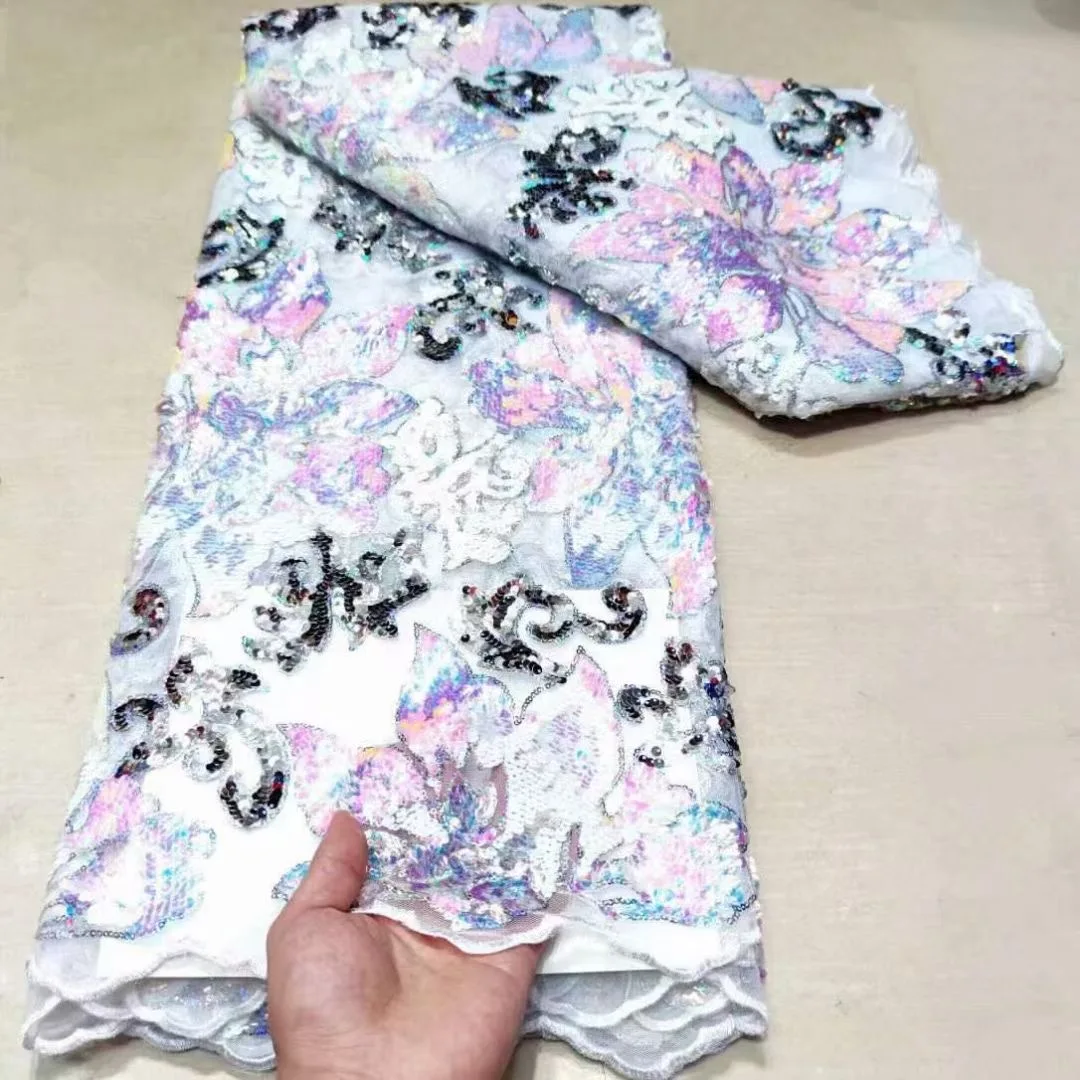 XIUYSAI африканская кружевная ткань с блестками 2021 высокое качество французская