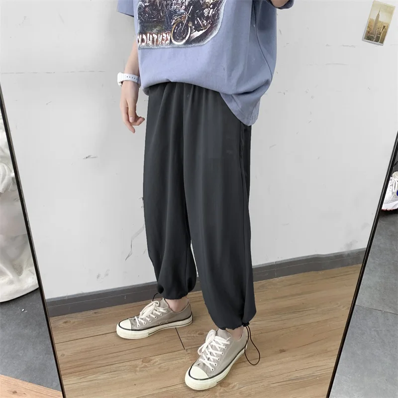 

2020 Spring And Summer New Youth Popular Korean Version Of Solid Color Loose Straight Tube Beam Pants Fashion Casual Pants