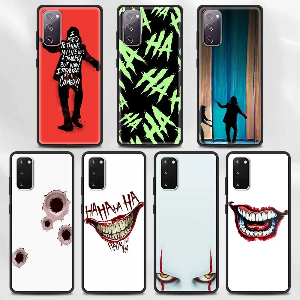

Phone Case For Samsung Galaxy S20 S21 FE Ultra S9 S8 S10 Plus Lite S7 Edge S10e Black Soft Silicone Fundas Ha Ha Joker