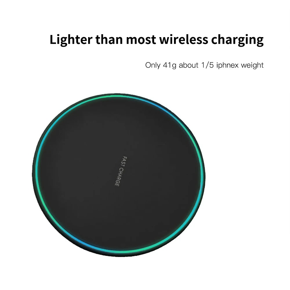 Беспроводное зарядное устройство Smart Quick Charge быстрое зарядное устройство 10 Вт USB Беспроводная зарядная площадка для iPhone X XR XS 8 Plus Sumsung S9 Plus Z2