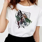 Футболка женская летняя с принтом атака на Титанов