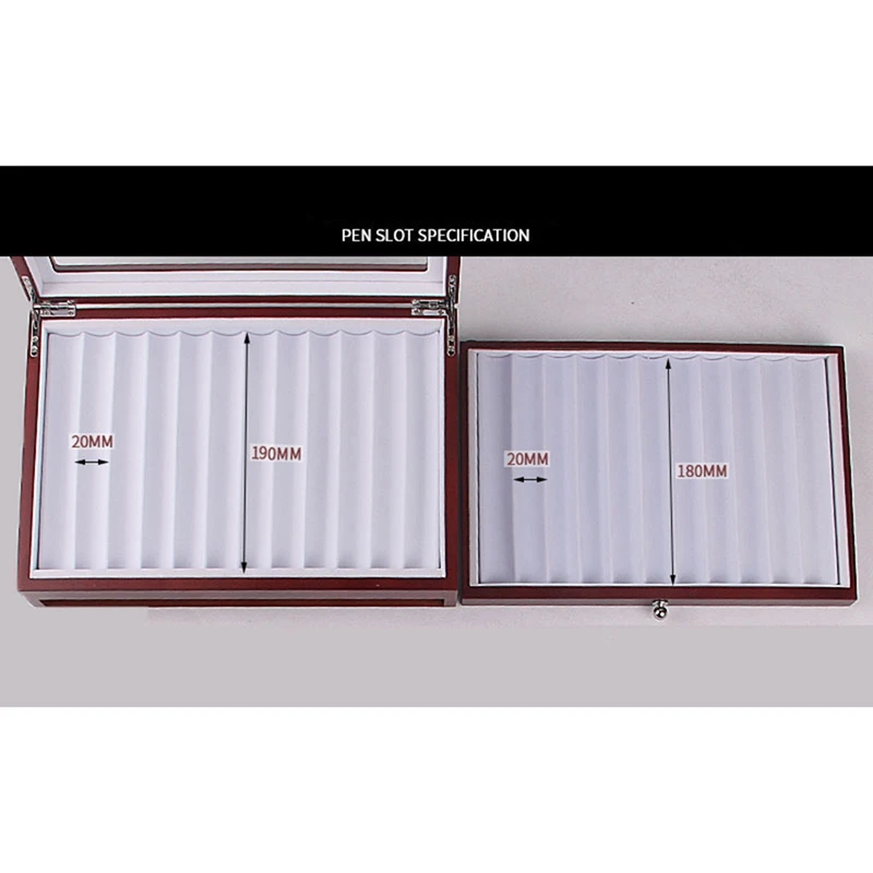 

Double-Layer Pen Box Leather Pen Display Box 14 Digits PU Pen Storage Box Stationery Box Jewelry Box