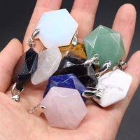 fine natural stone star of david pendants reiki heal lapis lazuli hexagon opal crystal for jewelry making necklace earrings