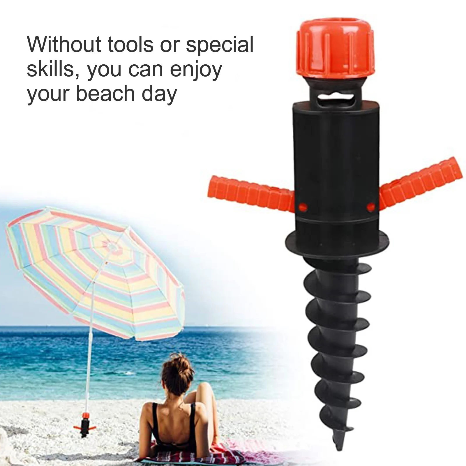 

Зонт Пляжный пластиковый с заземлением, инструмент для фиксации садовых и пляжных зонтов, с якорем, для террасы