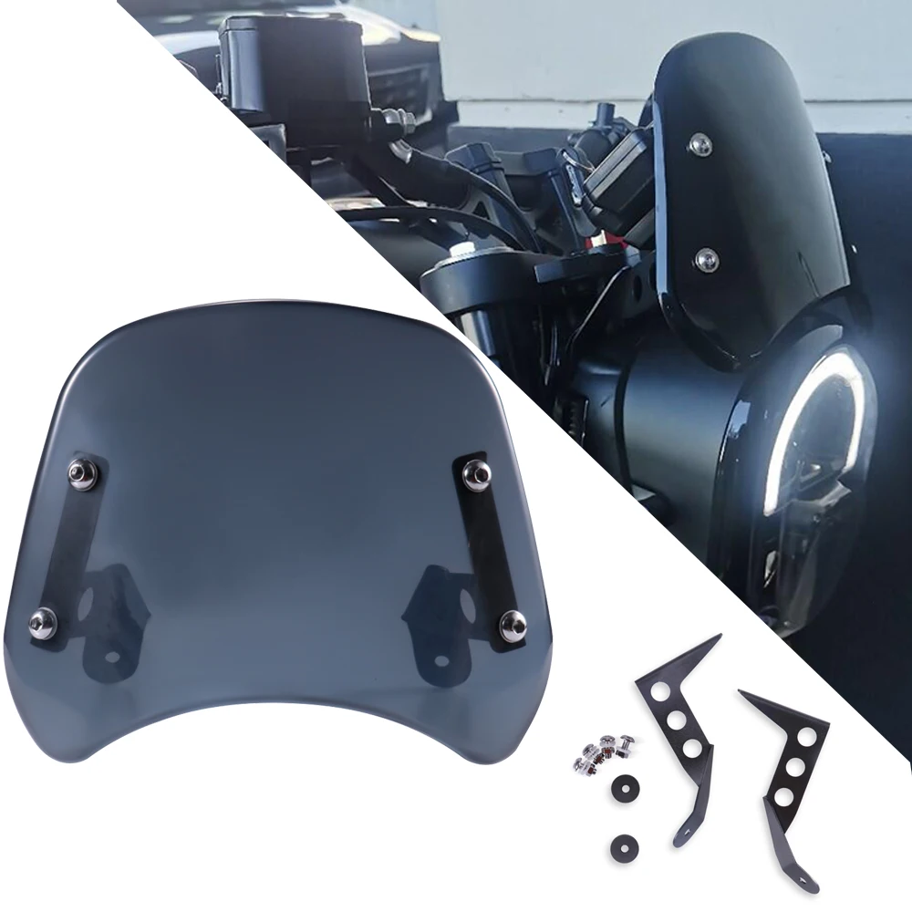 

Motorcycle Smoke Front Headlight Windshield Wind Upper Deflector Windscreen Protector Fairing for Benelli Leoncino 250