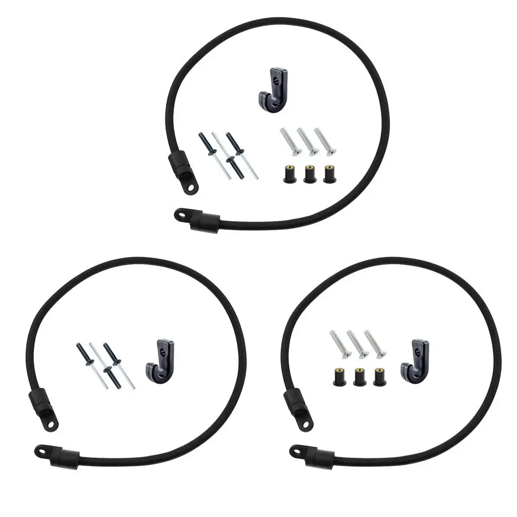 

1 Set Kayak Paddle Keeper Boat Kit Canoes Rigging Accessory Parts - Black, Style03