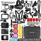 Водонепроницаемый корпус Vamson VS12 для GoPro Hero 8, черный, крепление, монопод, аксессуары для спортивной камеры